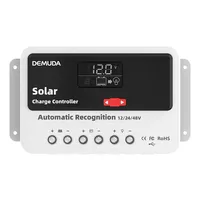 YINGFA 10A 20A PWM 12V 24V Solar Charge Controller Solar Panel Battery Regulator with Dual USB for AGM Gel Lithium Battery