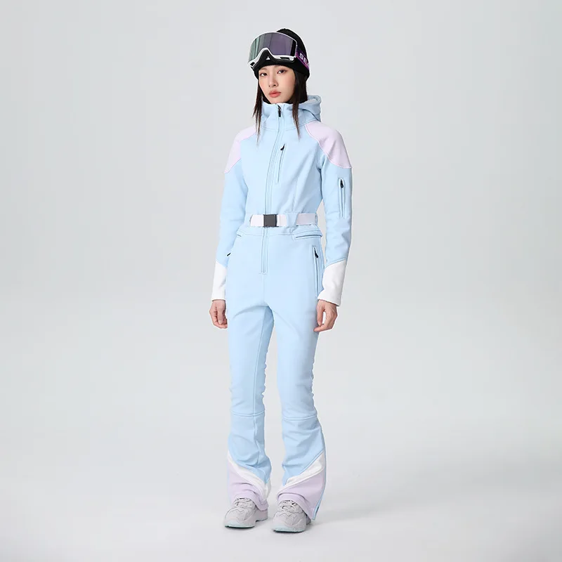 ワンピース スキーウェア レディース スーツ ハイウエスト 伸縮性 スリムフィット 薄手 スノーボード＆ダブルボード 防水 ダウン スキーパンツ スノーボード
