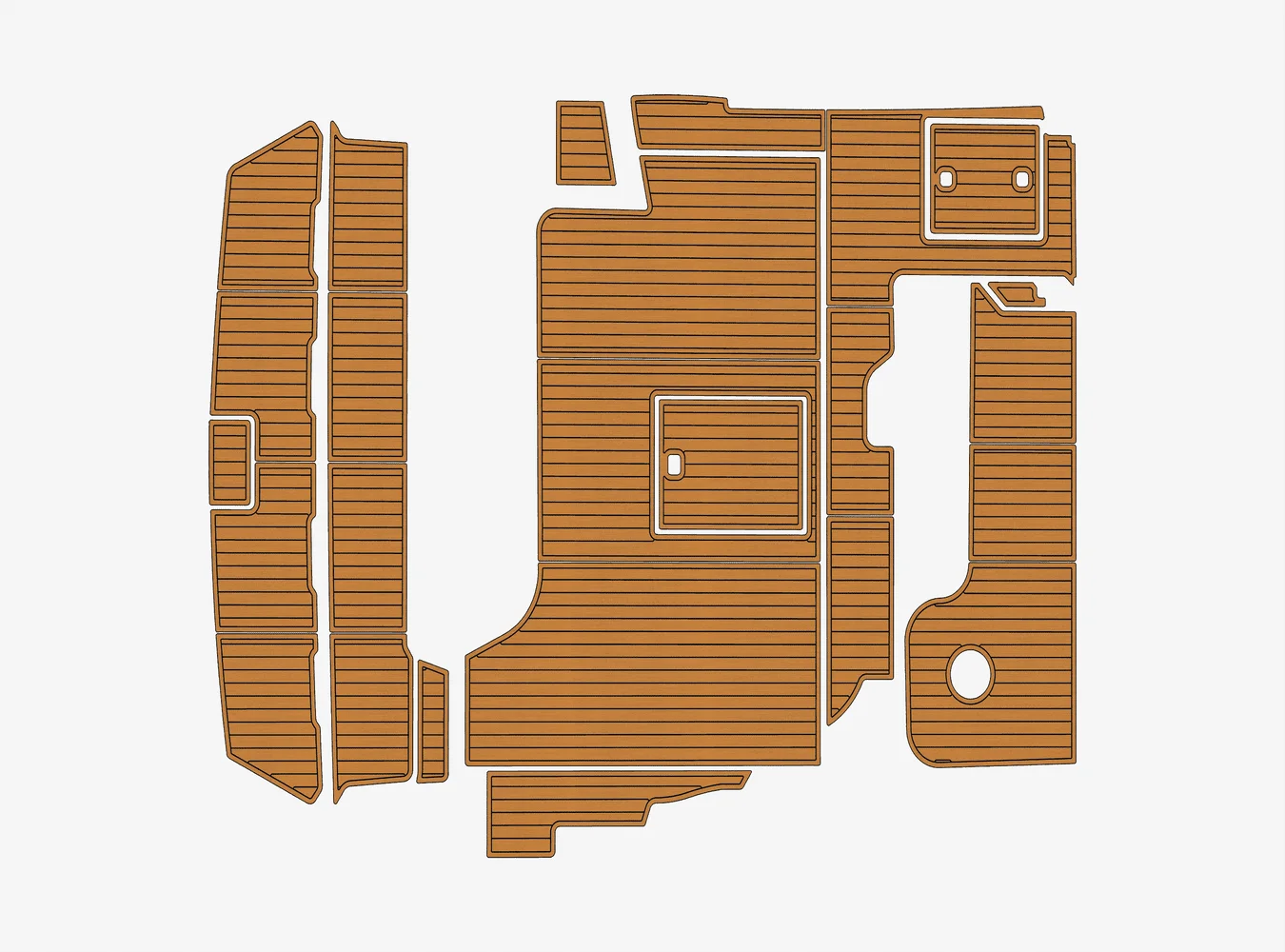 1996 Sea Ray 500 1/4 Zoll 6 mm EVA-Schaum, rutschfeste PVC-Teak-Terrassendielen, Marinematte, Seadek Aqua-Teppich, Marineboden