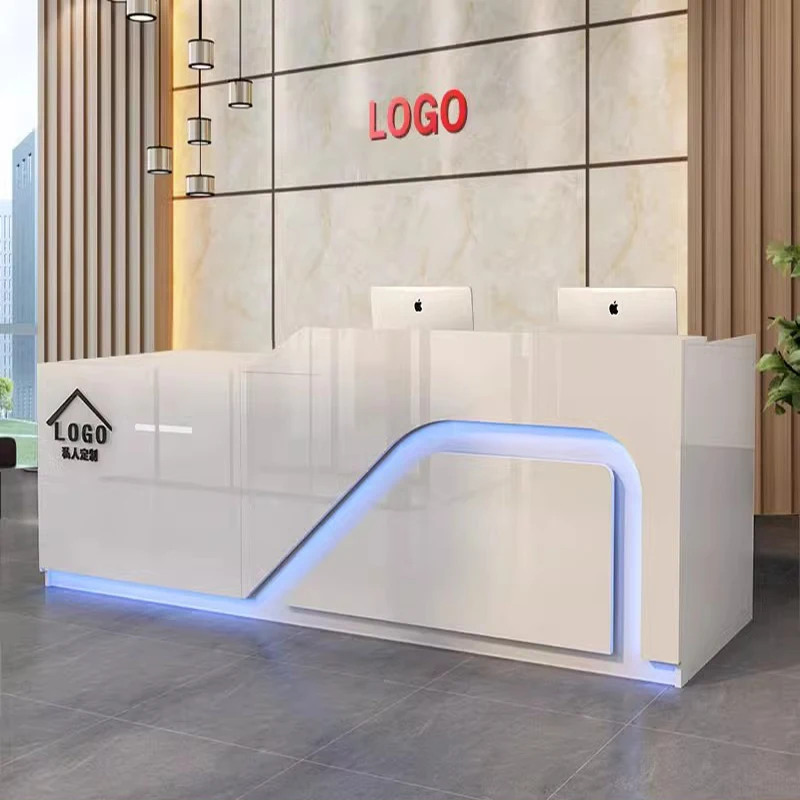 Professional Office Furniture Salon Reception Desk Minimalist Counter Table Entrances Tables Modern Banco Cassa Reception Bar