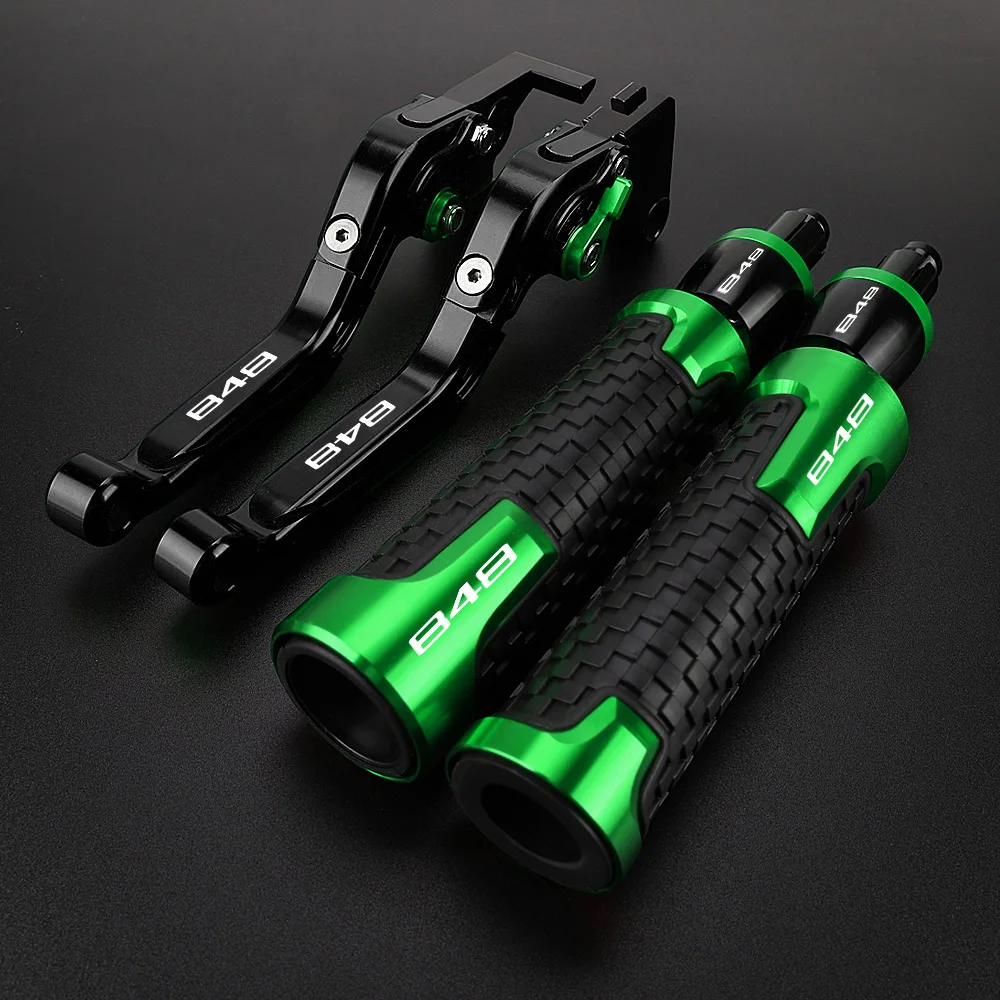 For Ducati 848 Evo 848/EVO 2007 2008 2009 2010 2011 2012 2013 Adjustable Brake Clutch Levers 22MM Handlebar grips Handle End set