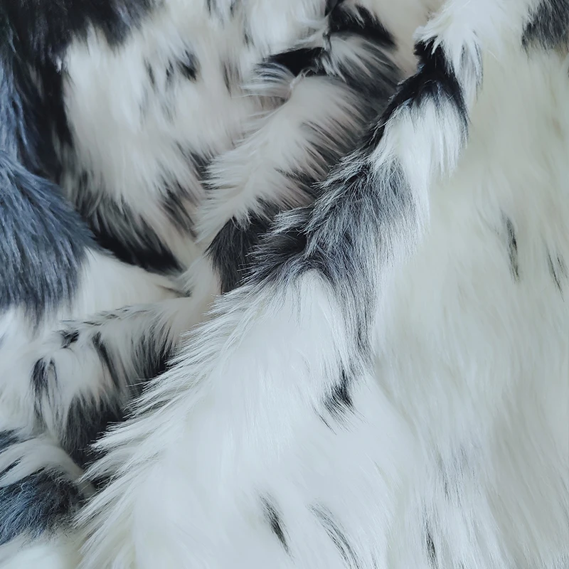 

Good,About 4cm Hair,White Black Faux Fur Fabric,Milk Cow Stripe Pattern,Diy Collar,shawl,Toys,Wide180cm,Artificial Plush Fur
