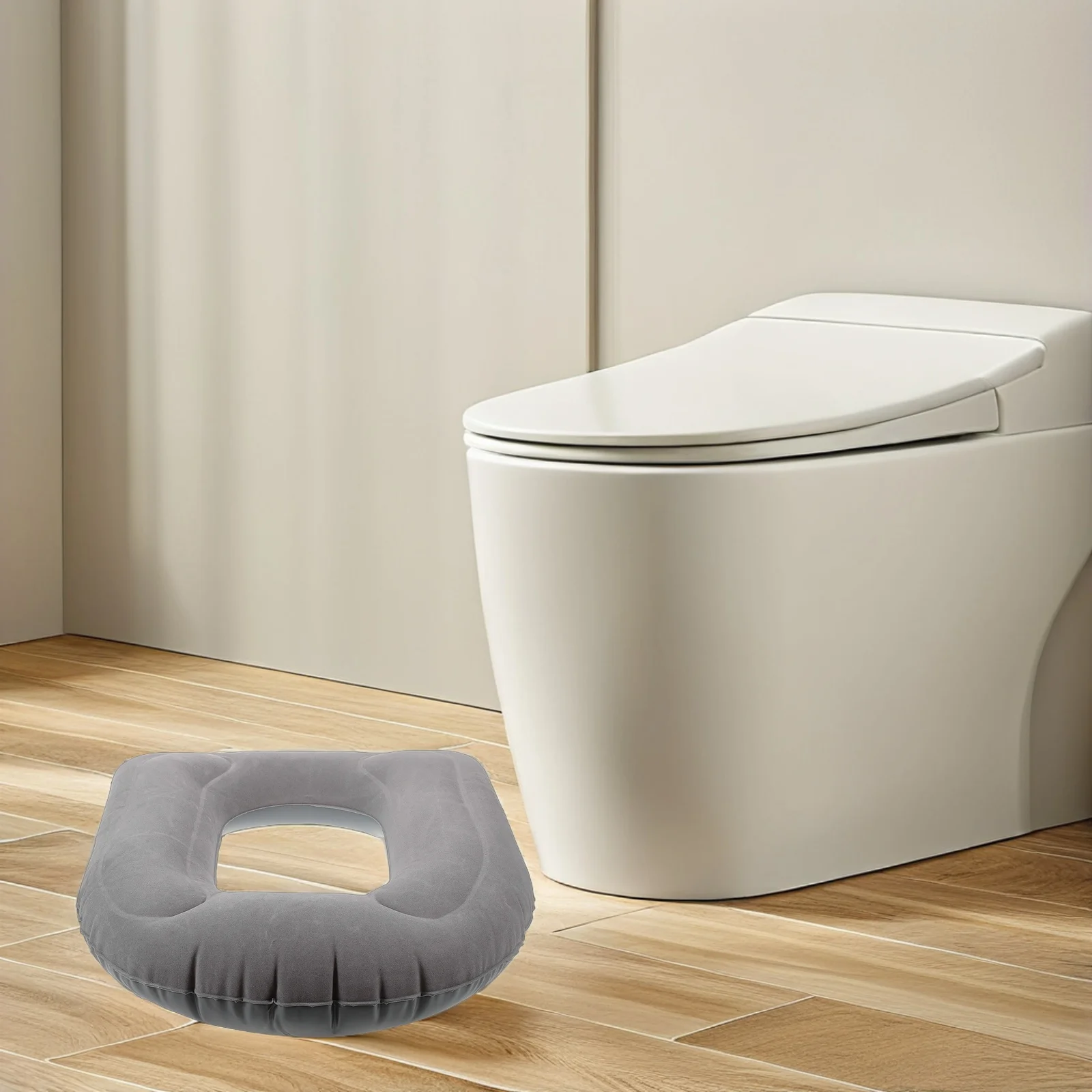 

Inflatable Toilet Seat Cushion Portable Medical Cushion For Elderly Bedridden Patients Universal Fit For Commode Shower