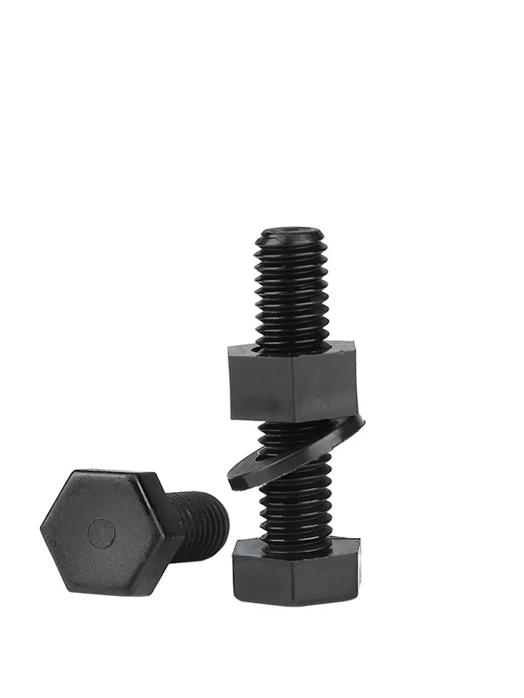 M3M4M5M6M8M10M12 czarny Nylon zewnętrzne sześciokątne zestawy podkładka pod nakrętkę do śruby z tworzywa sztucznego izolowane metryczne śruba sześciokątna uszczelka śrubowa połączenie nakrętki