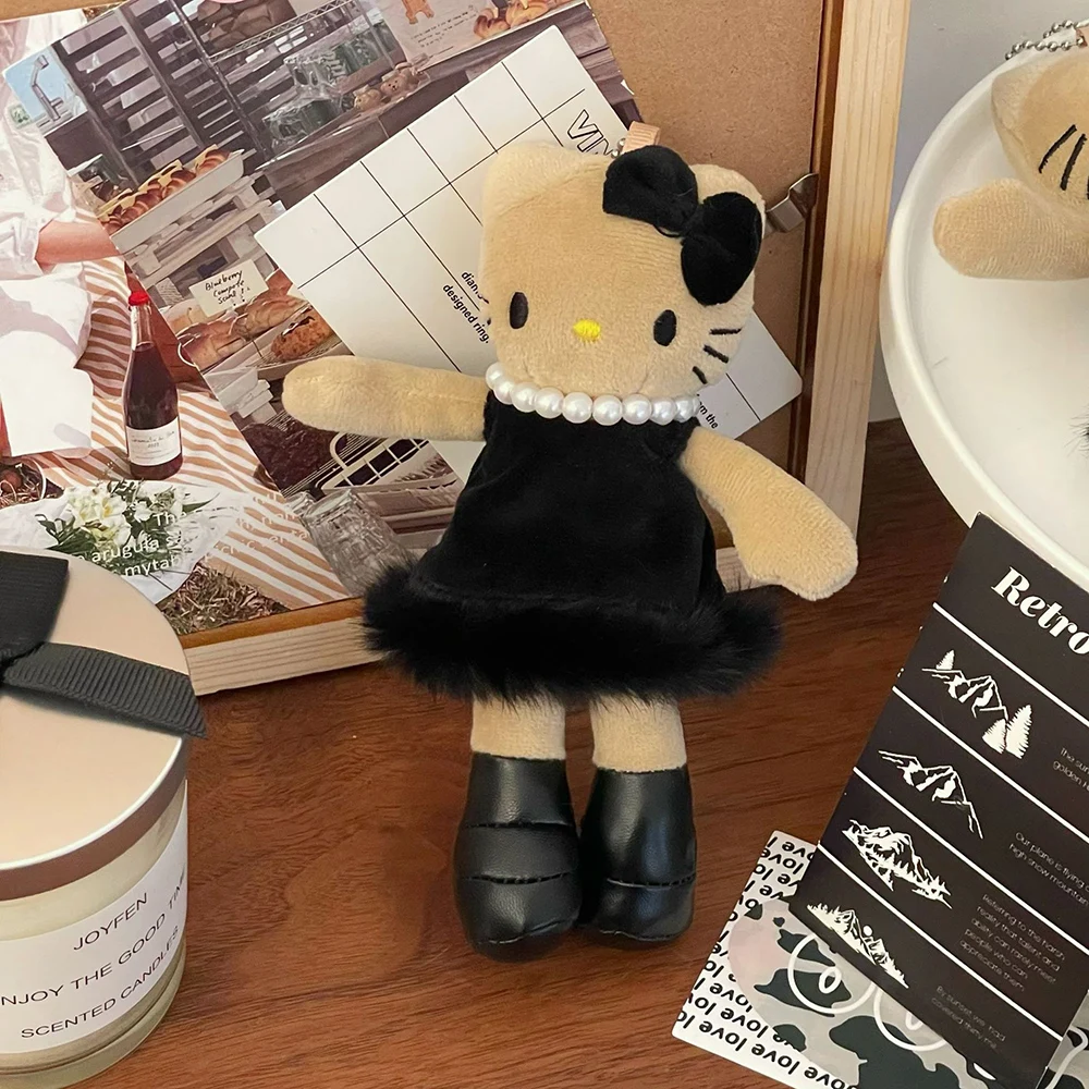 Anime Sanrio Hello Kitty Kawaii Boneka Mewah Gantungan Kunci Ransel Liontin Rantai Ponsel Liontin Lucu Gantungan Kunci Tali Gantung