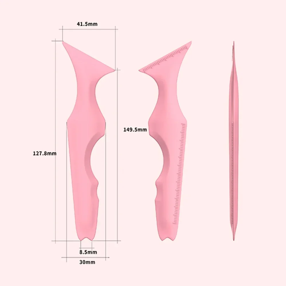 CNK 5 in 1 Silicone Beauty Ruler Reusable Eyeliner Stencils Winged Tip Eyeliner Aid Eyebrow Stencil Multi-Purpose Makeup