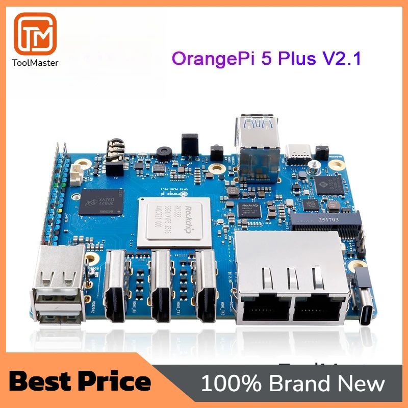 【Hot Sale】Orange Pi 5 Plus V2.1 Verison 16GB RAM Development Board RK3588 PCIE Module External WiFi-BT SSD 8K Orange Pi5