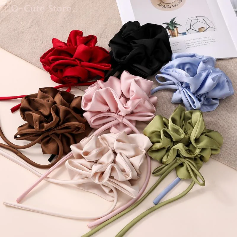 القوس الشريط العصابات الشعر طويل مطاطا الحلو Scrunchies الزهور الشعر تعادل العصابات رئيس حبل المرأة الكورية فتاة ذيل حصان إكسسوارات الشعر