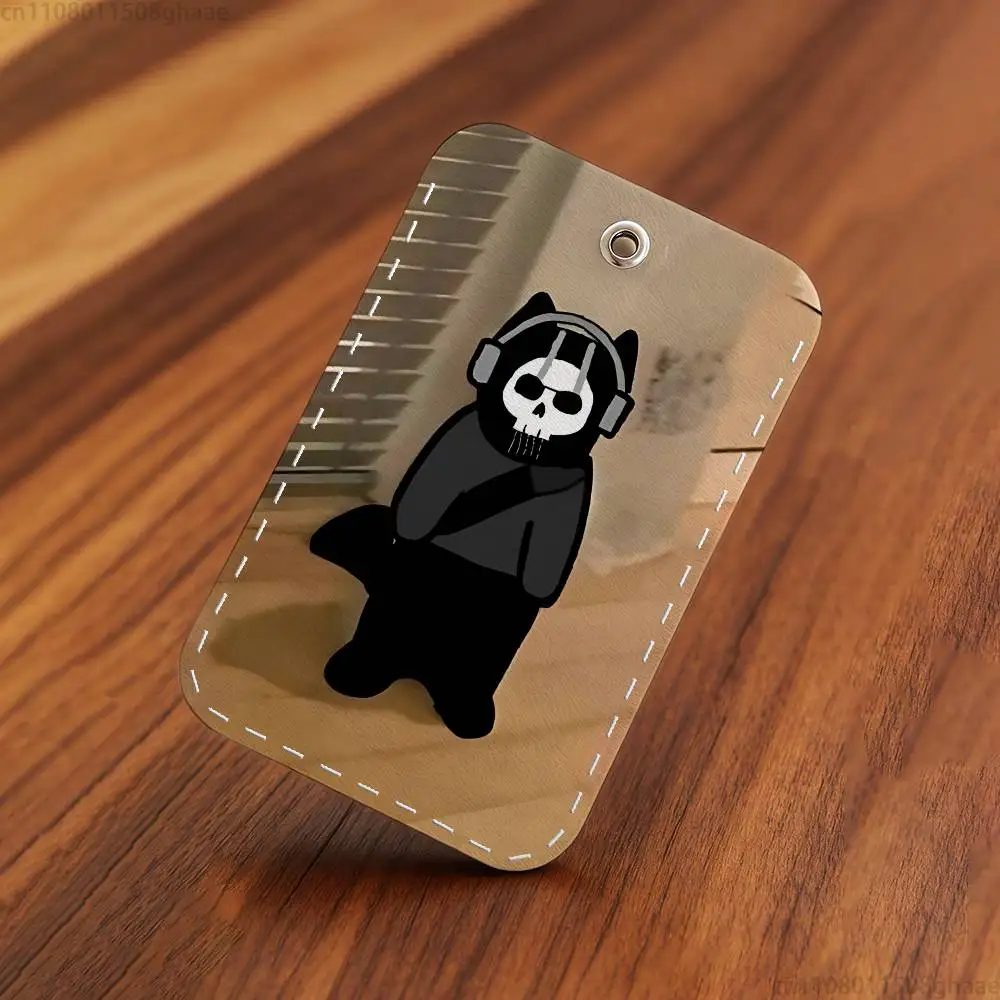 เคสใส่บัตรรูปทรงสี่เหลี่ยมผืนผ้าลายเกม Call of Duty พร้อมพวงกุญแจ กระเป๋าใส่บัตร ที่ห้อยกุญแจ แหวนหนังใส่บัตร พวงกุญแจ