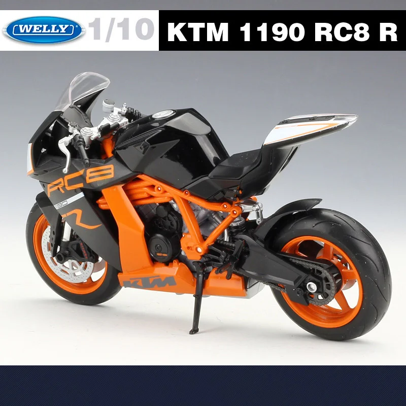 WELLY 1:10 KTM 1190 RC8 R Alloy Racing Motorrad Modell Metall Spielzeug Street Cross-country Motorrad Modell Sammlung Kinder spielzeug Geschenk