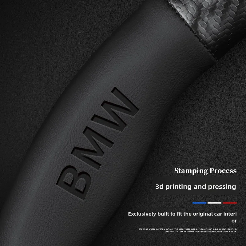 Car Anti-slip Leather Steering Wheel Cover For BMW M Power E46 E39 E60 E90 E91 E36 E87 F10 F20 F30 X1 X2 X3 X4 X5 X7 M2 M3 M4 M5