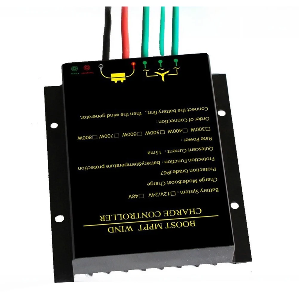 For MPPT Wind Turbine Controller 12V 24V Waterproof Boost Regulator with LED Indicator IP67 for 12V 24V Battery Banks
