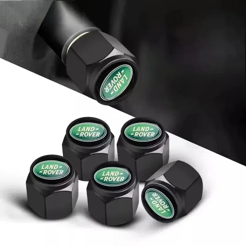 5 uds. Tapas metálicas para válvulas de neumáticos de coche para Land Rover Freelander LF L2 Discovery 3 Sport Range Rover Velar Defender Evoque