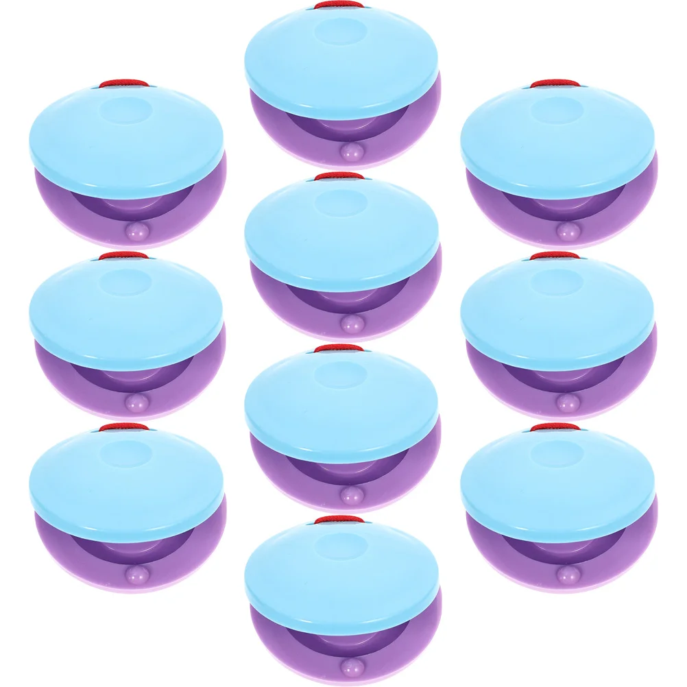 

10 Pcs Children's Round Sounder Small Castanet Percussion Finger Castanets Instruments