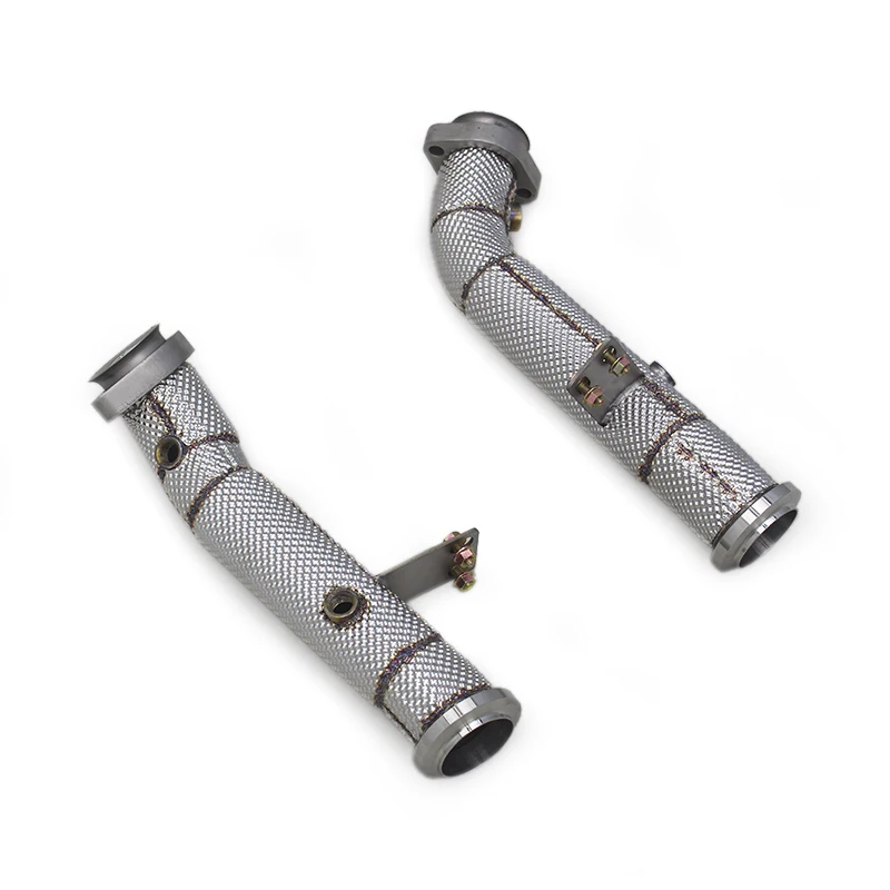 OBM Downpipe For Mercedes-Benz E43 AMG 3.0TT 2016-2018 Stainless Steel Exhaust Free Flow Race Front Down Pipes