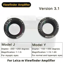 PEIPRO 1.1-1.6x Stepless magnification Viewfinder Eyepiece Magnifier Eyecup,Diopter adjustment eyepiece for Leica M cameras