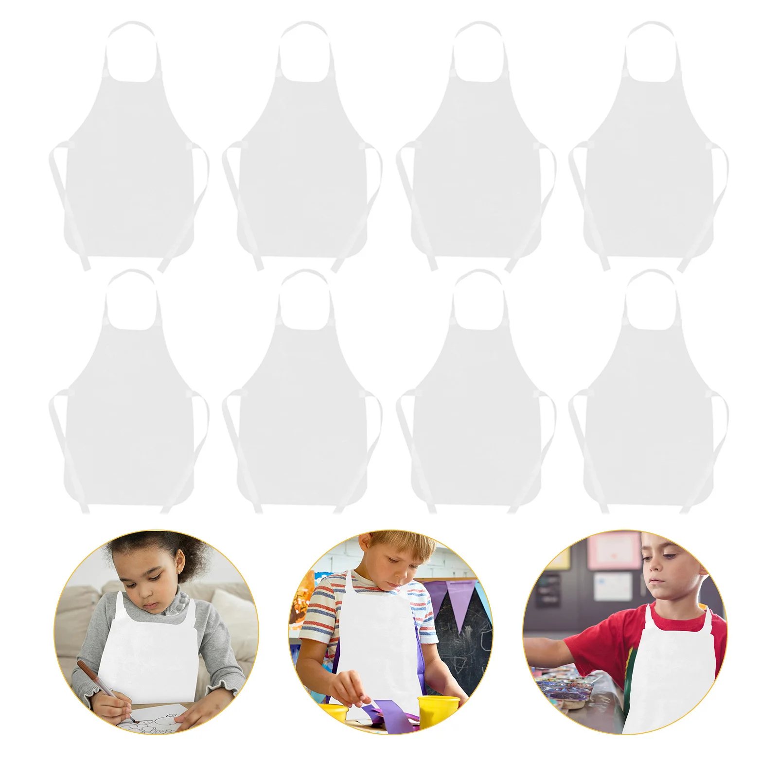 

25 Pcs White Apron Smocks Painting Aprons for Drawing Activity Childs Activities Art
