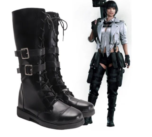 

Cry DMC 5, обувь для косплея Lady Mary, ботинки, ботинки из искусственной кожи в стиле аниме, вечерние ботинки на Хэллоуин, индивидуальный заказ