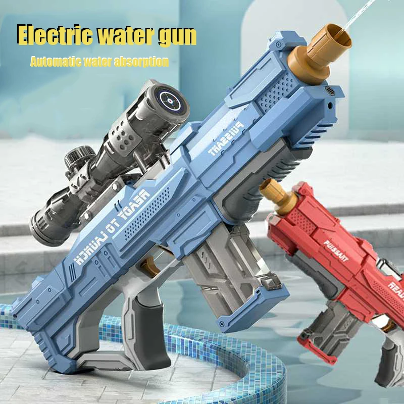 Water Gun Electric Toy Guns Automatic Suction Gun Electric Continuous Hair Children\'s Summer Water Playing Toys