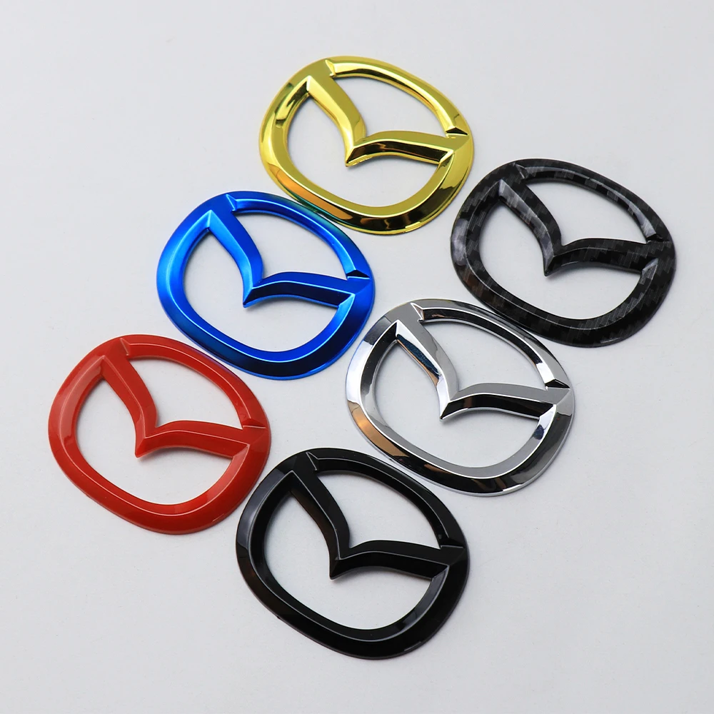 

1 шт., центральная эмблема на руль автомобиля из АБС-пластика, наклейка для Mazda 2 3 5 6 7 CX3 CX4 CX5 CX8 CX7 CX9 Demio MPS MS Axela Atenza MX3