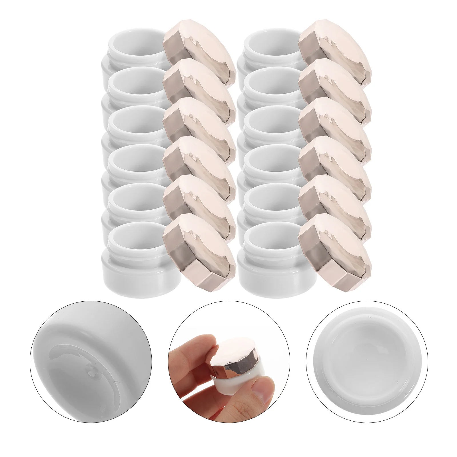 

12Pcs Refillable Jars Plastic Small Empty Cream Lotion Containers Leak Proof Travel Makeup Storage Boxes