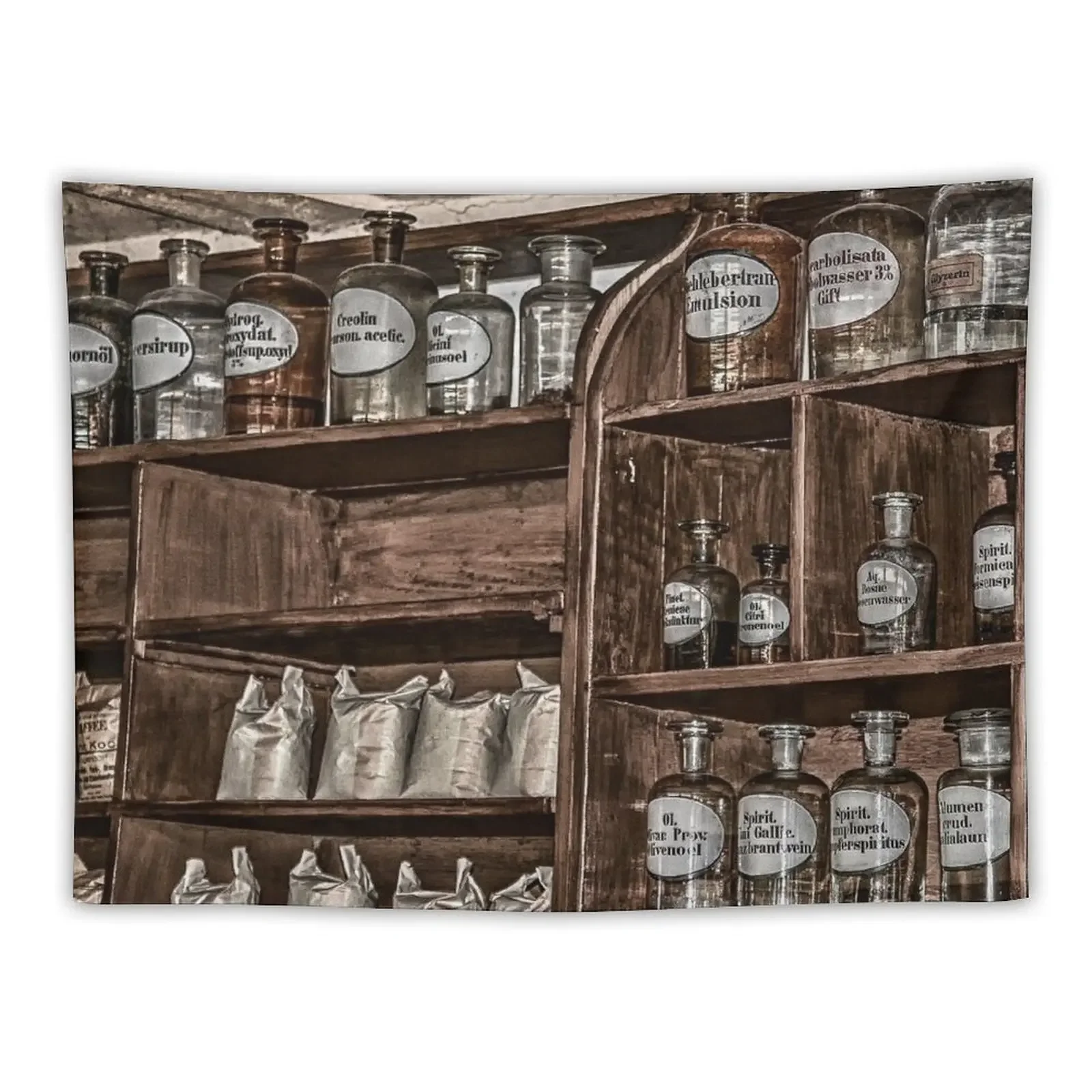 

Antique Pharmacy Tapestry Wall Hanging Decoration Home Aesthetic Room Decorations Tapestry