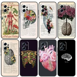 Medical Human Organs Brain Kidney Case For Xiaomi Redmi Note 12 9 10 11 Pro 12S 9S 10S 11S Cover For Redmi 12 13C 12C 9C 10C