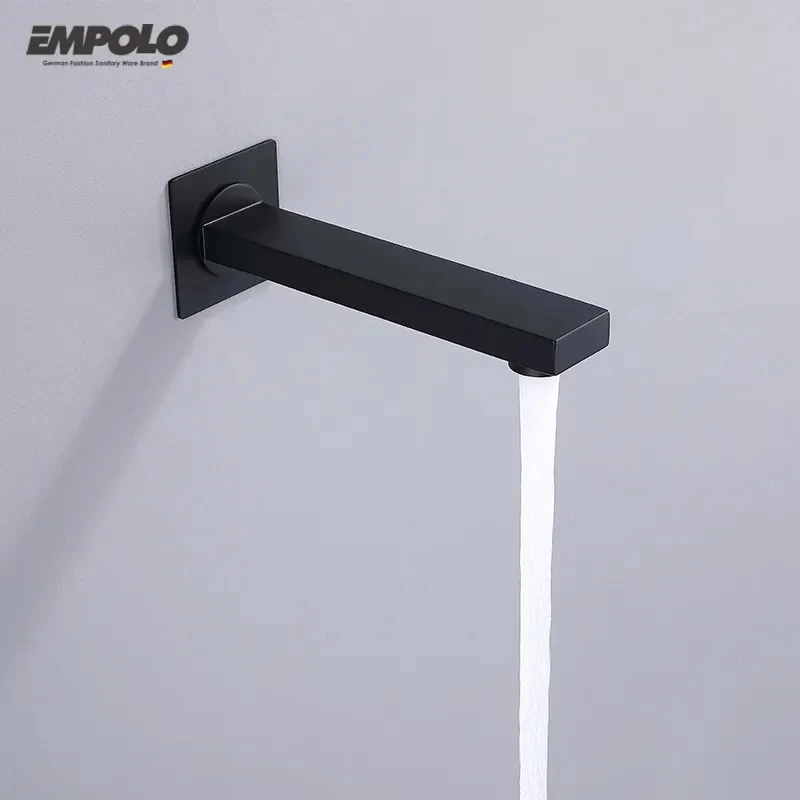Empolo Black Bathroom Heads Shower System Bath & Shower Faucets Wall Mounted Hotel Rainfall Concealed Shower Mixer Faucet Set