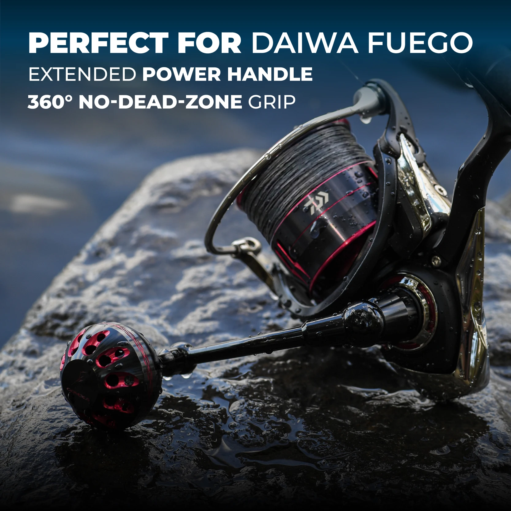 Manovella per mulinello da spinning Gomexus Daiwa Fuego 63mm compatibile con mulinelli da pesca Ballistic BG Luvias Exceler Tatula 2500-4000