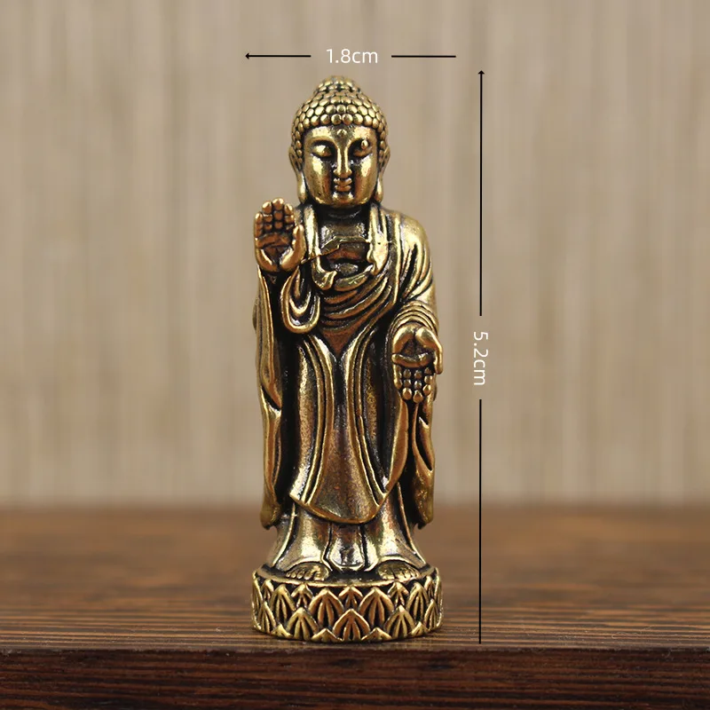 Lotus Buddha Figurines Buddhist Enshrines Statue Home Decor Ornaments Copper Sakyamuni Buddha Sculpture Fengshui Crafts