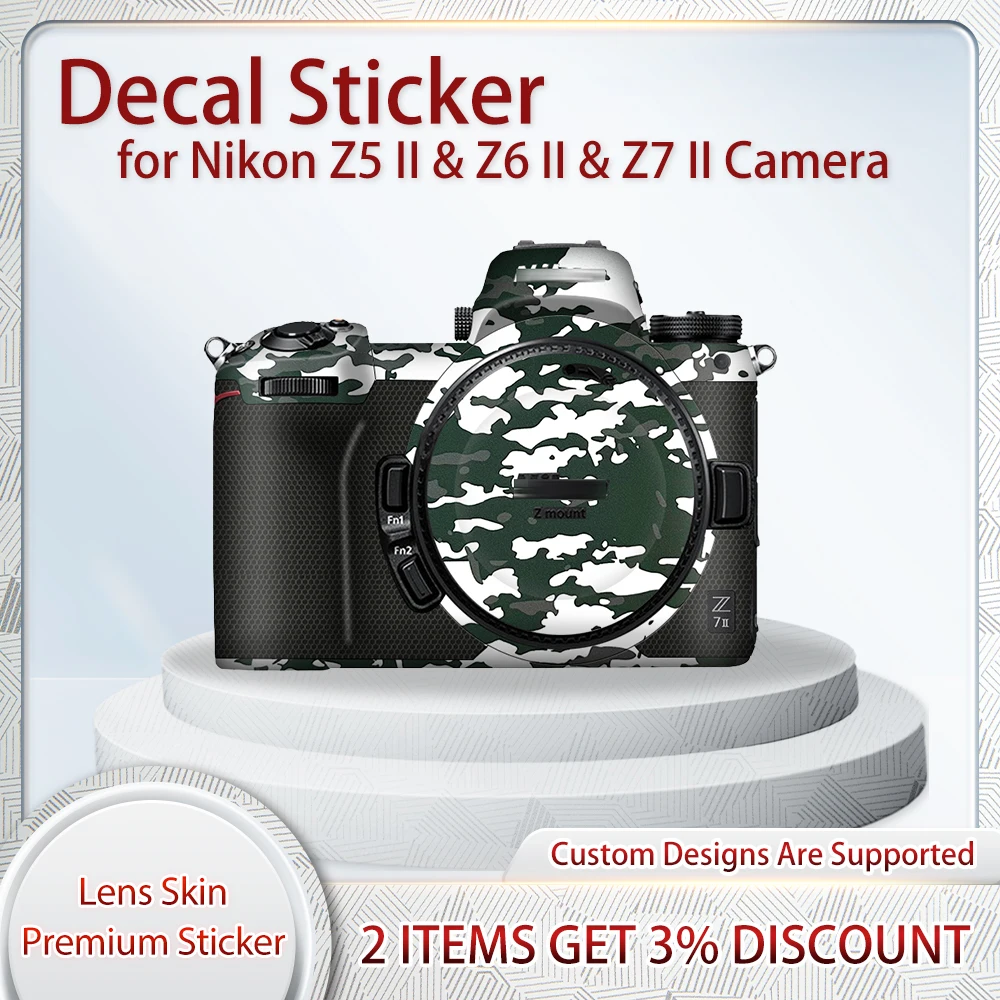 

For Nikon Z5II Z6II Z7II Skin Z62 Z72 Camera Skin Decal Z6 2 Cover Film Z52 Protector Sticker Z5 II Z6 II Z7 II Protective Film