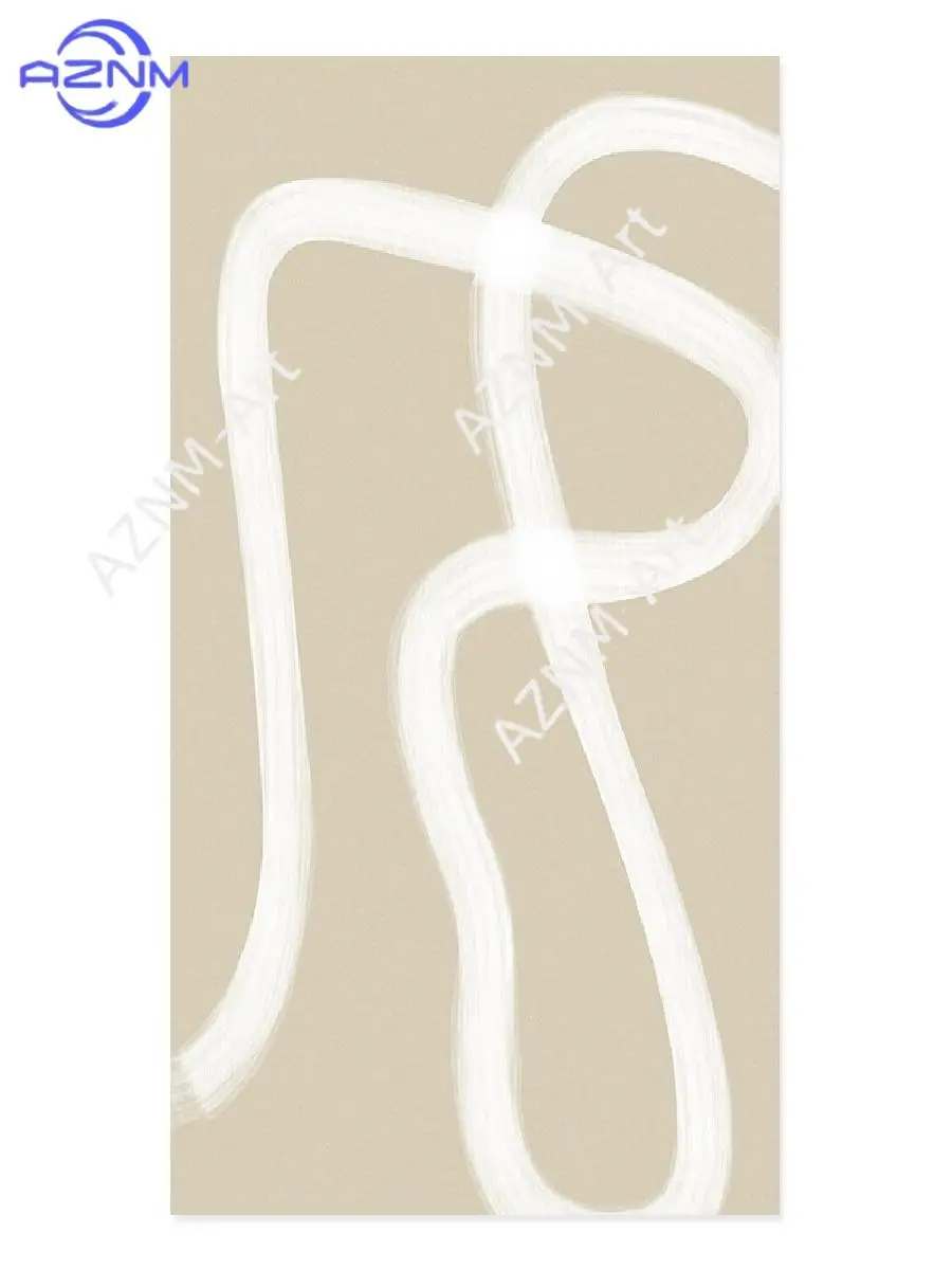 Boho Abstrakte Matisse Beige Weiße Linien Wandkunst Poster Minimalistische Leinwandgemälde Druckbild für Wohnzimmer Inneneinrichtung