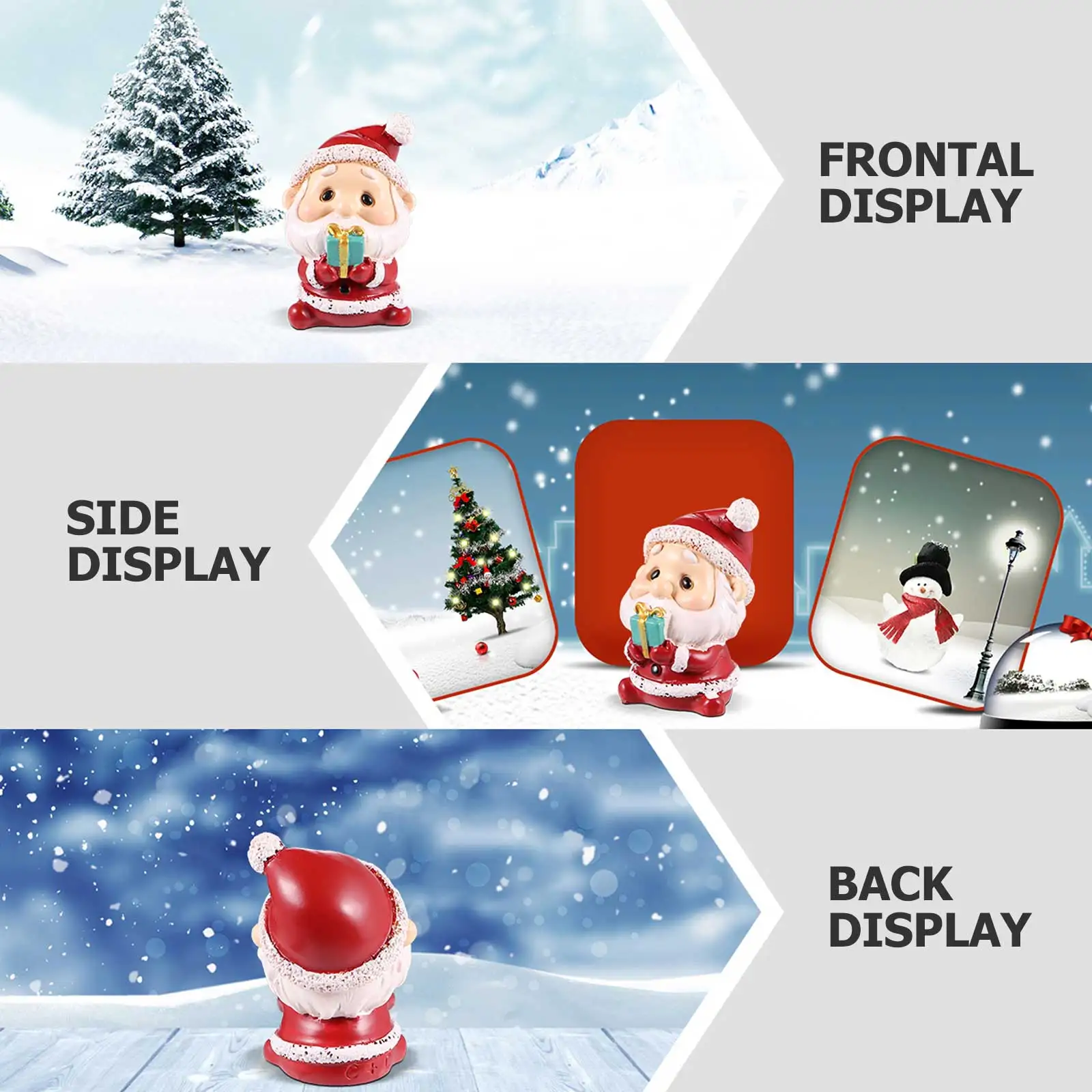 

2 pcs Christmas Santa Resin naments Durable Decorations for Living Room Bedroom Miniature L Accessories EcoFriendly