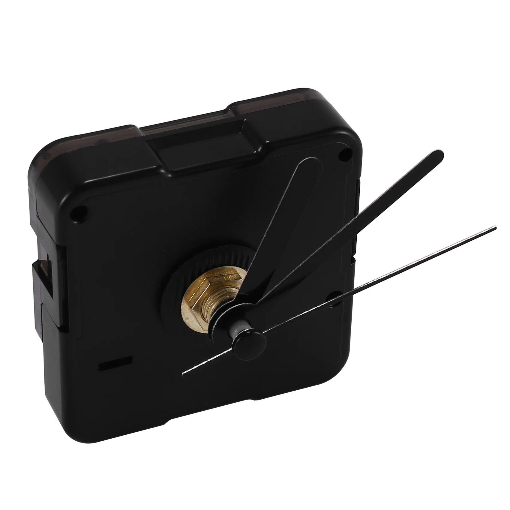 Movimento do relógio com ponteiros curtos, espessura máxima do mostrador de 4/25 polegadas, comprimento total do eixo de 3/ 5 polegadas