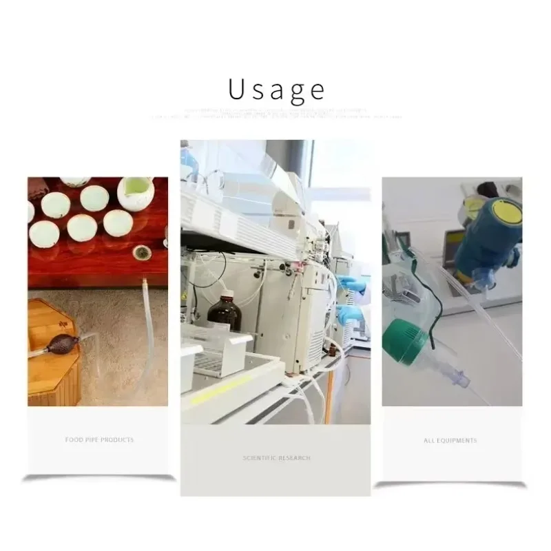 Ốp Ống ID 0.5 1 2 3 4 5 6 7 8 9 10 Mm OD Thực Phẩm Linh Hoạt Ống ống Chịu Nhiệt Độ Nontoxic Trong Suốt