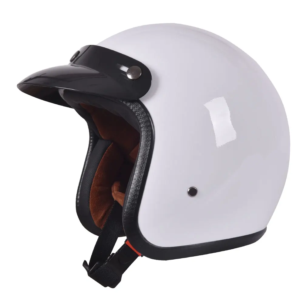 DOT Motorcycle Retro 3/4 Helmet Casque Moto Casco Scooter Open Face 3/4 Helmet Jet Vintage Motorbike Helmets Protection Gear