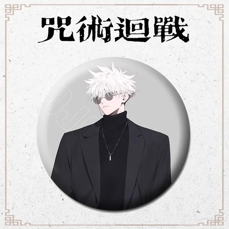 Anime Jujutsu Kaisen Tōdō Aoi da 58 mm ‌   Okkotsu Yuta Gojo Satoru COSTUME Cosplay Distintivo Spilla SPTE Spilla in banda stagnata ﻿   Prop Natale Gilf