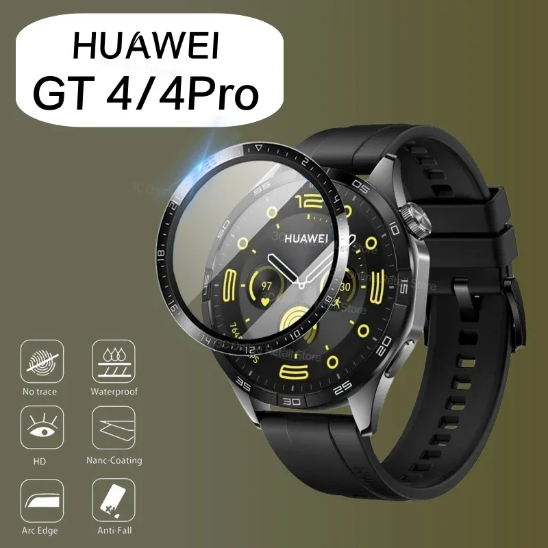 화웨이 워치 GT 4 GT3 프로용 스크린 보호대, 부드러운 유리 스마트 워치 보호 필름, 41mm, 46mm, 41mm