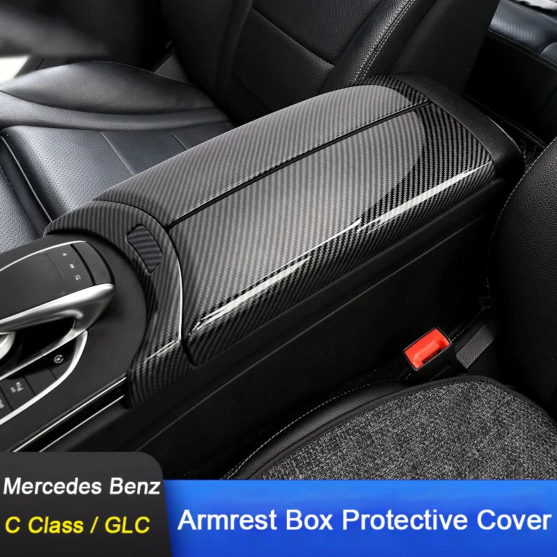 

Car Parts Center Console Tidying Armrest Box Panel Trim Cover Frame For Mercedes-Benz C E Class GLC W205 W213 X254 Car Accessory