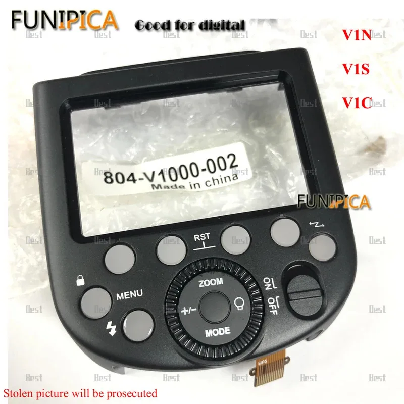 Peças reparo: Godox V1 V1N V1S V1C modo zoom botão tampa traseira Сменные компоненты для вспышки da câmera