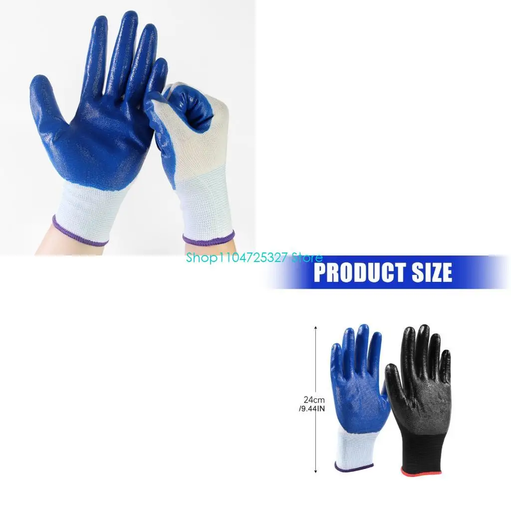 D8KF Daily Utility Gloves with Nitrile Coating for Repair and Cleaning Work Gloves