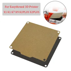 Easythreed-Folha PEI dupla lateral para impressora 3D, placa de aço texturizada Spring, segura, fácil de usar, X1, K1, K7, K9, K2PLUS, X2PLUS, 120x120mm