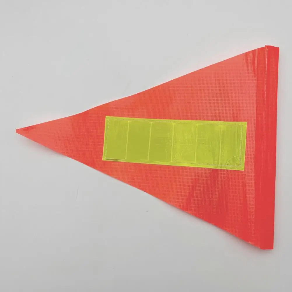 Day Night Visibility Flag Bike Safety Flag with Reflective Orange Triangle Kids Bike Visibility Sign Universal for Enhanced
