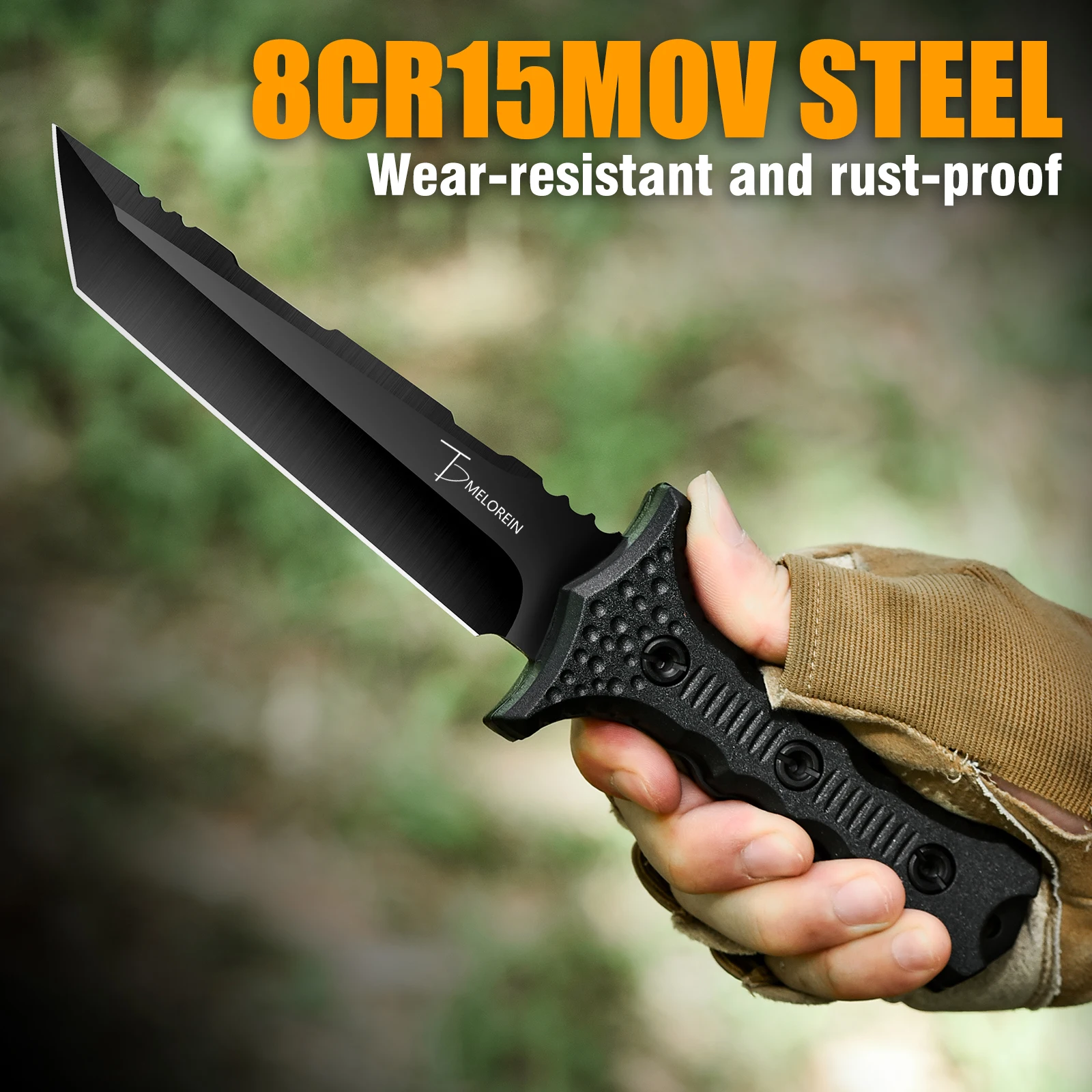 A Powerful Tool Knife for Wilderness Adventures, Made of High Hardness Stainless Steel, with a Fixed Blade Body