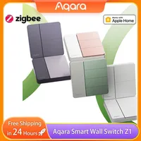 Aqara Z1 Smart Wall Switch Dual Control Zigbee 3.0 Compatible with Single Live/Neutral Wire Design Work with Mi home HomeKit APP