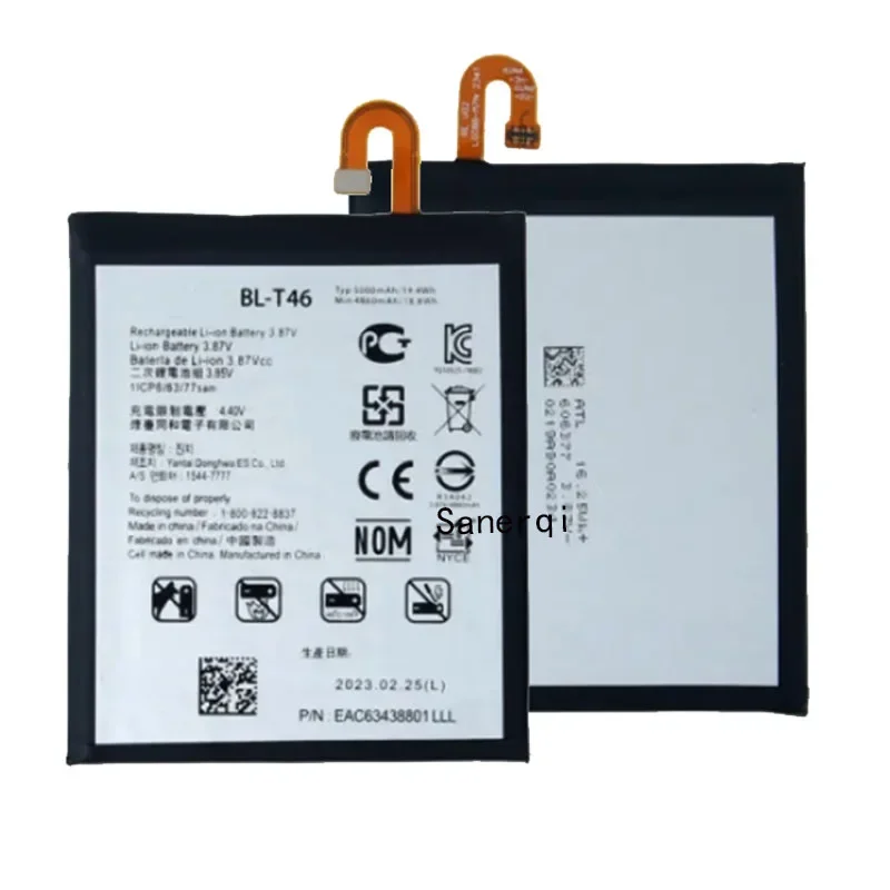 

BL-T46 5000 мАч аккумулятор для LG V60 ThinQ 5G LMV600VM V600VM V600QM5 BL T46 аккумуляторы для мобильных телефонов