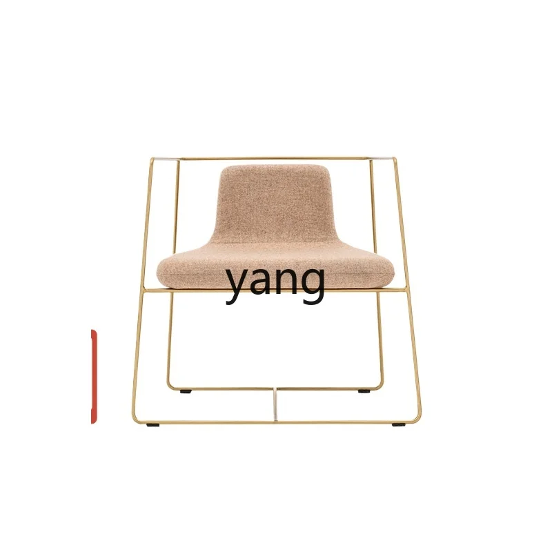 LTT leisure minimalist single sofa chair wrought iron home balcony chair light luxury art dining chair