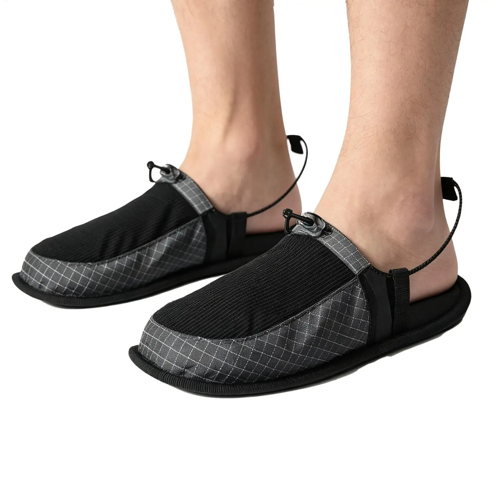 Foldable Non Slip PU Camping Slippers Portable Shower Shoes for Men Women Travel Beach Pool Bathroom Spa Yoga Post Hiking