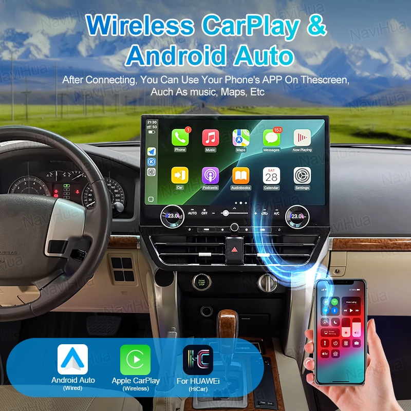 New Design 19.8'' Android Car Radio GPS Navigation for DVD Multimedia Player Touch Screen for-Toyota Land Cruiser