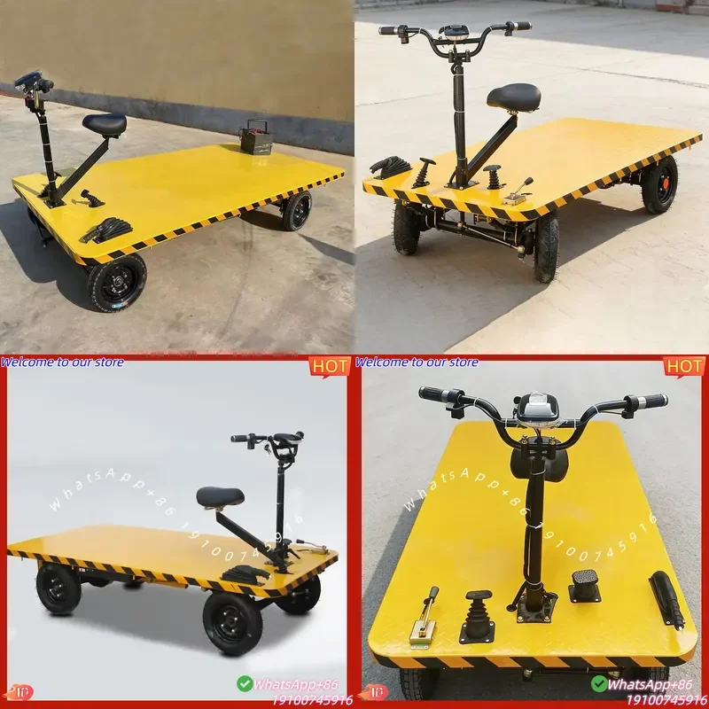 CE Certificate Convenient Electric Flatbed Truck, Four-wheel Construction Site Truck, Long Range Loading and Unloading